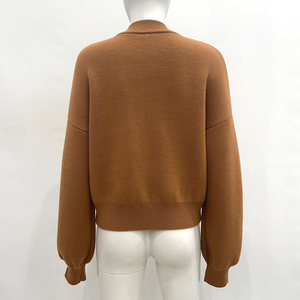 Maglione in Lana e Cashmere da <span class=keywords><strong>Donna</strong></span> Personalizzato, Collo a V, Maniche Lunghe, con Cerniera, Stile Casual, Autunno-Inverno, dal Produttore di Abbigliamento - Product Image 6