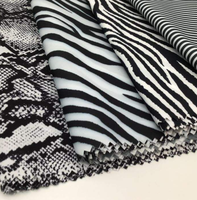 Tissu en polyester imprimé motif fourrure animale 75D personnalisé, imitation mémoire, imperméable et respirant pour manteau et veste décontractés et tendance