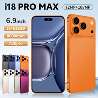 18 Pro Max >7" 5G/LTE AMOLED Octa Core HD 108MP 16GB/1TB 8000mAh 120Hz Dual SIM Android 15 Prancis/Spanyol Pengenal Wajah