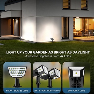 Lámpara Solar Exterior IP65 Impermeable, 470LM, 47 LED, Iluminación de 4 Lados, Súper Brillante, Ángulo de Luz de 300° - Product Image 4