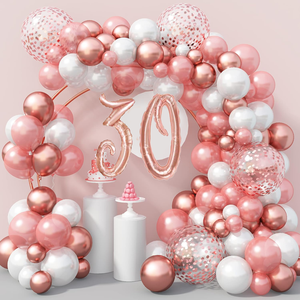 CYmylar venta al por mayor oro rosa <span class=keywords><strong>cursiva</strong></span> número globos minúsculas número digital globos para decoración de fiesta de cumpleaños - Product Image 4
