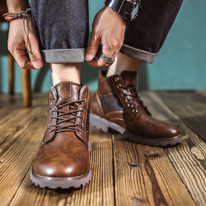 Bottes hautes imperméables et antidérapantes pour hommes, extra-larges, best-sellers du printemps, idéales pour le travail dans le désert et les activités de plein air - Product Image 4