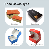 Boîte à chaussures avec logo personnalisé imprimé, boîte d'emballage en carton ondulé coulissante de luxe pour baskets