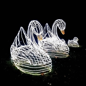 Escultura Decorativa Luminosa LED Personalizada 2026, con Forma de Pájaro, Águila o Halcón, para Exteriores, Parques, Centros Comerciales, Paisajes Navideños - Product Image 2