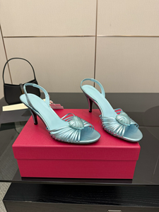 Sandalias Retro de Tacón Alto de Cuero, Sandalias de Verano Transpirables con Tira Delgada para Mujer, Sandalias Formales - Product Image 3