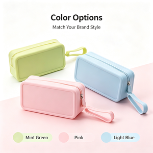 Soft Silicone Makeup Bag Waterproof Cosmetic Organizer Makeup Brush Storage <b>Case</b> <b>Lipstick</b> Bank Card Pouch Custom Logo Wholesale - Product Image 3
