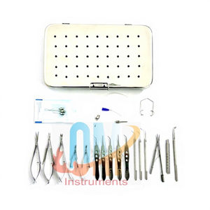 Juego de 21 Instrumentos Quirúrgicos Oftálmicos para Cirugía de Cataratas de la Marca OldMed, Certificados ISO/CE, de Acero Inoxidable de Alta Calidad - Product Image 1