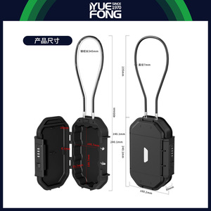 Caja de Seguridad Portátil Impermeable IPX68 con Cable de Acero, Negra, Capacidad Inferior a 21L, Correa Desmontable - Product Image 3