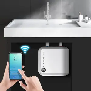 Instantaneous Hot Water Supply Intelligent Wifi Electric Tankless Shower Water Heater For Kitchen Under Sink Cabinet