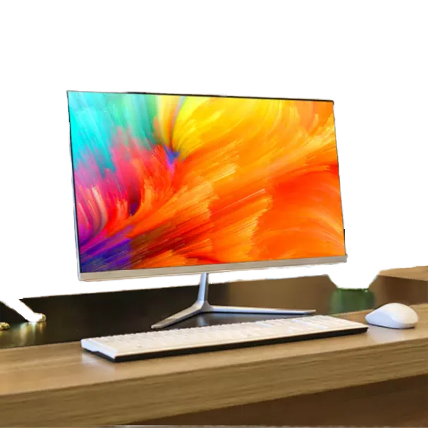Cheap Monoblock DIY Gaming PC Desktop  24Inch Curved LCD Screen I9 I3 I7 I5 DDR3 RAM Type All in One PC