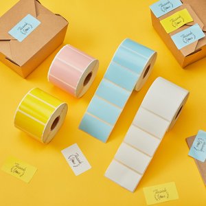 Đầy Màu Sắc Tự Dính Có Thể In Chuyển Nhiệt Nhãn Trống Cuộn Kích Thước Tùy Chỉnh Trực Tiếp Nhiệt Đầy Màu Sắc Tự Dính Nhãn - Product Image 4