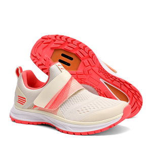 Chaussures de cyclisme d'intérieur pour femmes Pairduck, respirantes, en mesh, pour vélo de route, avec crampons, légères, ajustement sûr, semelle en caoutchouc, Spin - Product Image 5