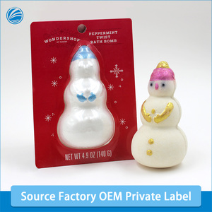 Bombas de Baño Orgánicas Hechas a Mano con Forma de Muñeco de Nieve, Regalos Navideños Naturales, Caja de Regalo, 3 Años de Duración, para Bañera, Venta Directa - Product Image 2