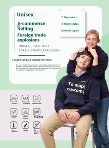 Мужская толстовка с логотипом на заказ, свободная толстовка из 100% хлопка, однотонная новая толстовка с капюшоном, толстовки с капюшоном, Hommes - Product Image 5