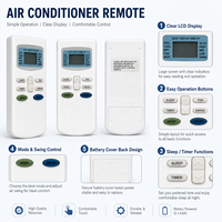 Télécommande de climatiseur 8-12m de portée 4 boutons