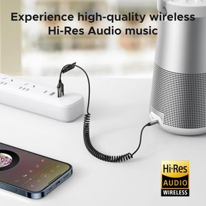 Adaptador de Coche UGREEN AUX a <span class=keywords><strong>Bluetooth</strong></span> 6.0 con LDAC, Micrófono Integrado de 3.5mm, Llamadas Manos Libres, Altavoz, <span class=keywords><strong>Audio</strong></span> para el Hogar - Product Image 6