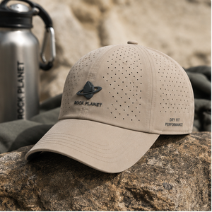 Gorra de Béisbol Deportiva de Lujo, Transpirable, con Perforaciones Láser, Unisex, para Todas las Temporadas, Elegante, de Chifón, Color Caqui Arena - Product Image 1