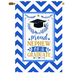 Barato 12,5x18 Blackout personalizado temporada de graduación soporte de doble cara sublimación Bandera de jardín - Product Image 6