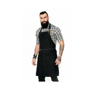 <b>Ladies</b> Fashion Work Salon Profession Hairdresser-Barber Kitchen Coffee Nail-Shop Home Cooking Breathable <b>Leather</b> Aprons - Product Image 2