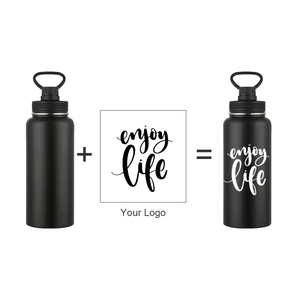 Business Gift <b>Large</b> 40oz Double Wall Insulated Stainless Steel Travel Sports <b>Flask</b> Water Bottle With Spout Lid and Handle - Product Image 2