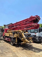 Bomba de Hormigón Montada en Camión SANY Usada de Alta Calidad, 30m, Compacta, con Brazo de 4 Secciones y Motor Diésel para Construcción Urbana