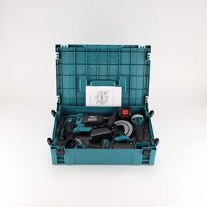 Kit combiné <span class=keywords><strong>d</strong></span>'outils électriques sans fil 4-en-1 <span class=keywords><strong>avec</strong></span> batteries lithium-ion - Perceuse, clé à chocs, meuleuse <span class=keywords><strong>d</strong></span>'angle et marteau perforateur - Product Image 3