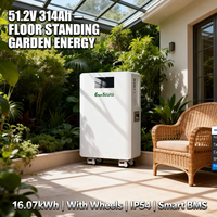Solar Battery 48V 51.2V 314Ah 16kWh for Solar Battery Storage Systems Wall Mounted with Wheels