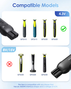 Adaptador de Carga Tipo C de 4.3V para Afeitadora Philips <span class=keywords><strong>Oneblade</strong></span> QP2510/QP2515/QP2520/2620, Convertidor de Corriente para <span class=keywords><strong>Maquinilla</strong></span> de Afeitar Eléctrica - Product Image 2
