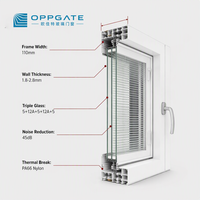 Matglas kiep-kantelraam UPVC dubbel glas privacy ventilatie draai-kiepraam voor badkamer en keuken