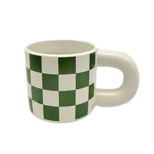New Design Premium The Most Popular Products Handmade Ceramic Coffee Mug Green With Huge Discount