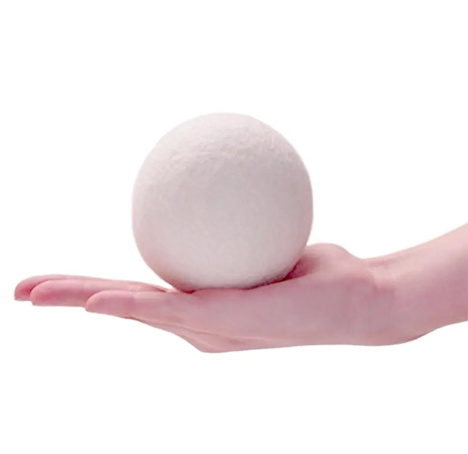 Bola de lã de algodão de feltro, bolas reutilizáveis para secagem de roupa, lavanderia, tecido natural e zelândia