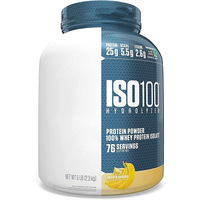 Isolat de protéines de lactosérum hydrolysées saveur banane lisse 5LB – Complément musculaire fitness aux extraits végétaux