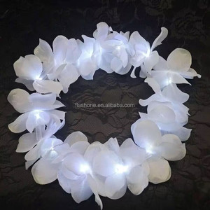 Diadema hawaiana LED, diademas florales para boda, corona <span class=keywords><strong>de</strong></span> flores artificiales para decoración <span class=keywords><strong>de</strong></span> fiesta temática Tropical <span class=keywords><strong>de</strong></span> playa - Product Image 3