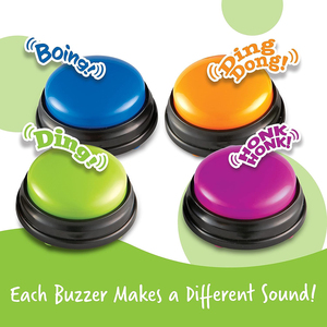 Answer <strong>Buzzers</strong> Set of 4 Assorted Colored <strong>Buzzers</strong> <strong>Game</strong> Show <strong>Buzzers</strong> - Product Image 2