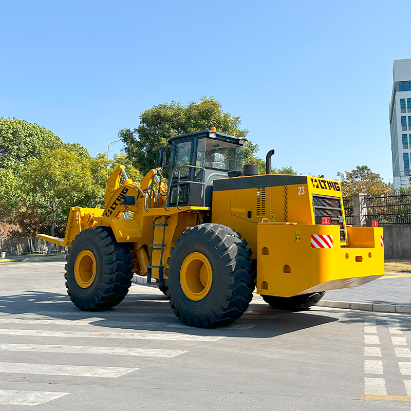 flatbed truck with forklift