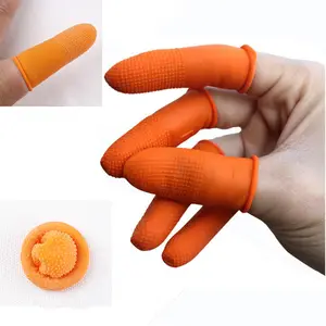 Antistatik parmak karyolası çeşitli boyutları 100% lateks Anti-kayma turuncu koruyun Anti-atlama parmak karyolası büyük orta veya küçük