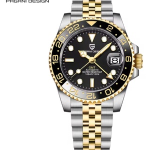 PAGANI DESIGN New GMT Men's Watch Luxury Sapphire <b>Automatic</b> Mechanical Watch 40MM Stainless Steel 100M Waterproof Watch - Product Image 1