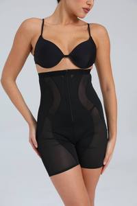 Langqin Bodyshaper Shorts High-Waisted Compression Tummy Control Girdle <b>Thigh</b> Slimming Breathable Woven Eco-Friendly XL - Product Image 5