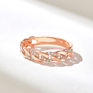 Anillo <span class=keywords><strong>de</strong></span> Oro Cubano con Cadena <span class=keywords><strong>de</strong></span> Moissanita Personalizada MaiYi, Cadena Cubana <span class=keywords><strong>de</strong></span> 14K con Anillo <span class=keywords><strong>de</strong></span> Moissanita para Mujer y <span class=keywords><strong>Niña</strong></span> - Product Image 4