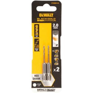 DeWalt-ดอกสว่านเจาะโลหะหกเหลี่ยมสีดำ & สีทอง DT20601-QZ บิตเจาะโลหะบิตเจาะ5054905301729 - Product Image 2
