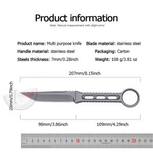 Couteau à lame fixe en acier inoxydable personnalisable pour la survie en plein air, idéal pour l'EDC - Qualité DIY, OEM pris en charge - Product Image 6
