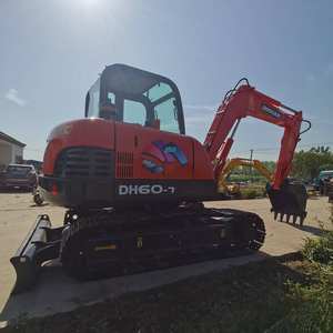 Excavadora Pequeña DOOSAN DH60-7, Excavadora de Cadenas Usada, Precio Bajo, Envío Gratuito, Nuevo Modelo Hidráulico Agrícola - Product Image 5