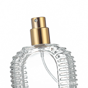 Flacon de parfum en verre, design vintage rond de luxe, flacon de parfum 50 ml 100 ml, verre transparent personnalisé, échantillon - Product Image 5