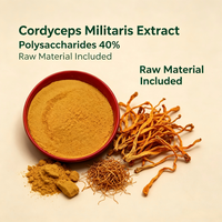 Extrait de Cordyceps Militaris OEM/ODM, Polysaccharides 30%~50% en Poudre, Qualité Alimentaire, Séché par Pulvérisation, Approvisionnement Direct Usine, Échantillons Gratuits