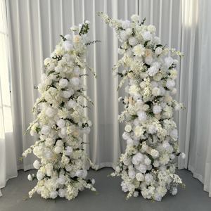 D-HOA058 Artificial hydrangea horn flower arch greenery horn flower arch backdrop pink horn flower arch wedding silk for decor - Product Image 3