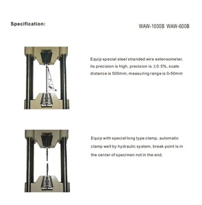 Mikro computer gesteuerte elektro hydraulische Servostahl-Litzendraht-<span class=keywords><strong>Universal</strong></span> prüfmaschine für Baumaterial prüfungen - Product Image 2