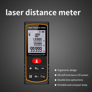 Misuratore <span class=keywords><strong>di</strong></span> Distanza Portatile 100m, <span class=keywords><strong>Strumento</strong></span> <span class=keywords><strong>di</strong></span> Misurazione Laser a Raggio Rosso per Interni DC100 - Product Image 2