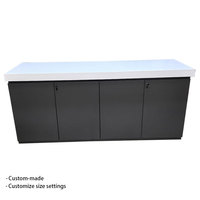 Comptoir d'exposition pour téléphone portable personnalisé pour MONO Store avec éclairage LED de style moderne pour construction en bois et métal, montage facile