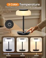 Lampe de table LED créative sans fil, rechargeable, portable, pour restaurant, de luxe, moderne et romantique, pour dîner, lampe de bureau