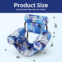 Nouveau matelas flottant gonflable en PVC à trois tubes et hamac de piscine avec dossier pliable et housse en forme de feuille d'érable pour lac, jardin, piscine, plage